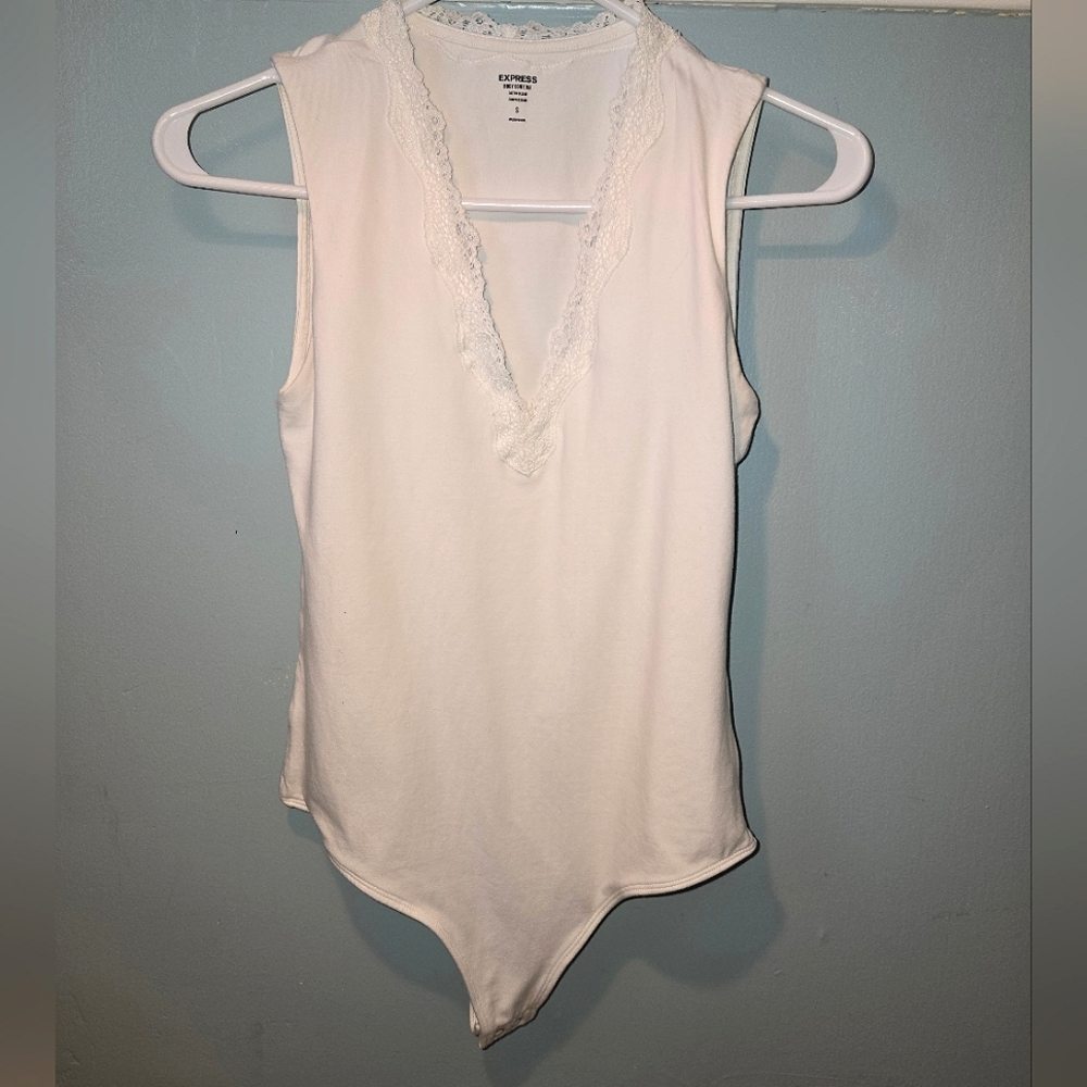 Lace trim body suit